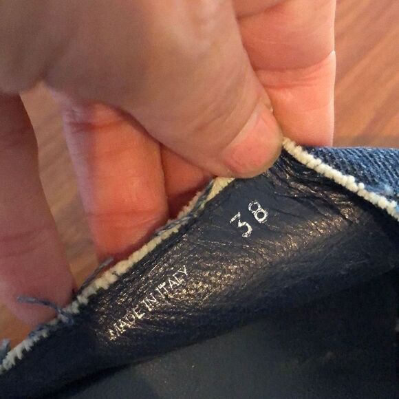 Miu Miu Denim crystal platform espadrilles size 8 - Picture 6 of 7